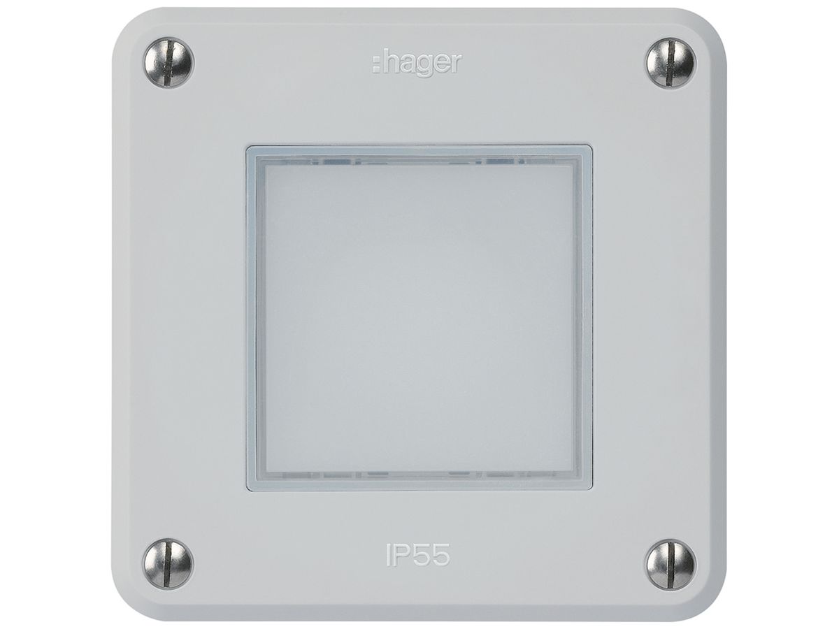 UP-LED-Leuchte robusto C IP55 grau LED weiss