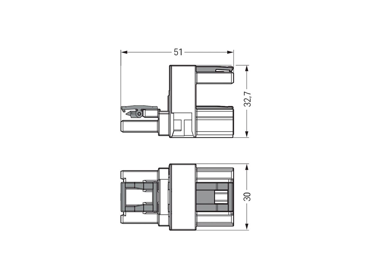 H-Verteiler WAGO 3L St/Bu schwarz