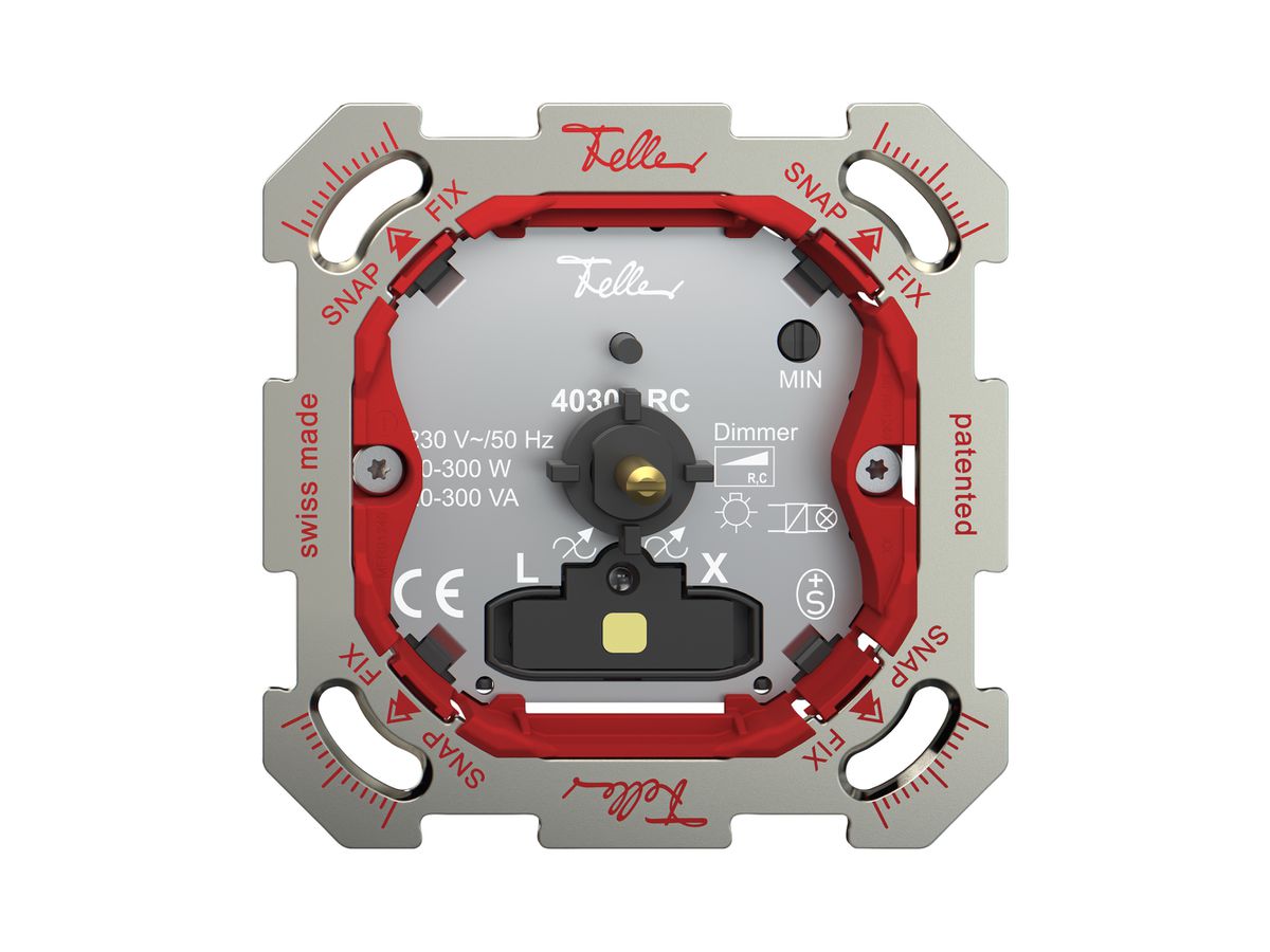 UP-Dimmer Feller SNAPFIX® bel.gb Phasenabschnitt 20…300W/20…300VA