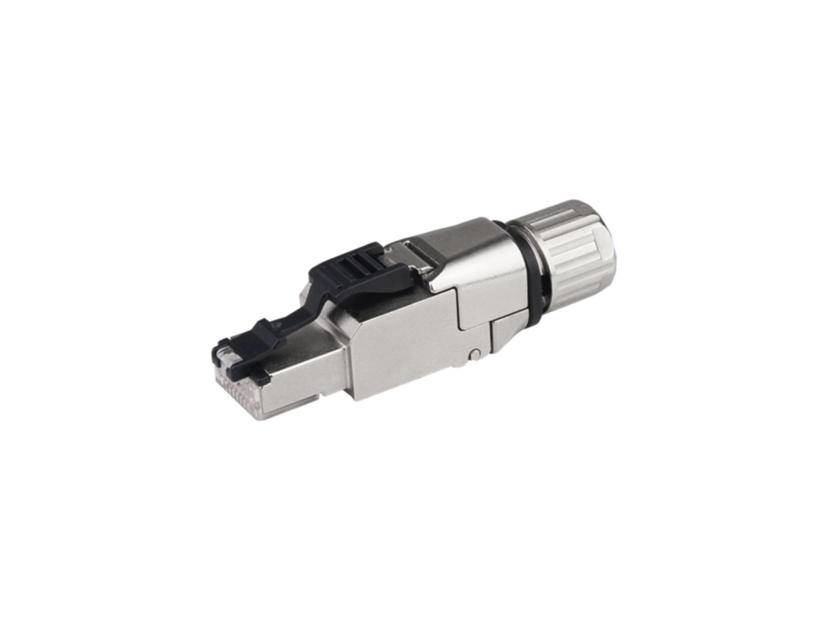 RJ45-Anschlussmodul WAGO 180° Code TIA-568B AWG24 Zugentlastung