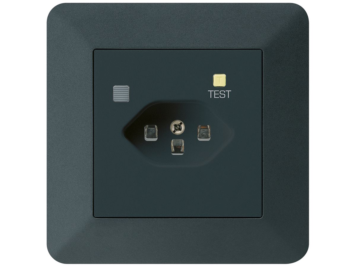 UP-Steckdose KTR T23 FI 30mA schwarz