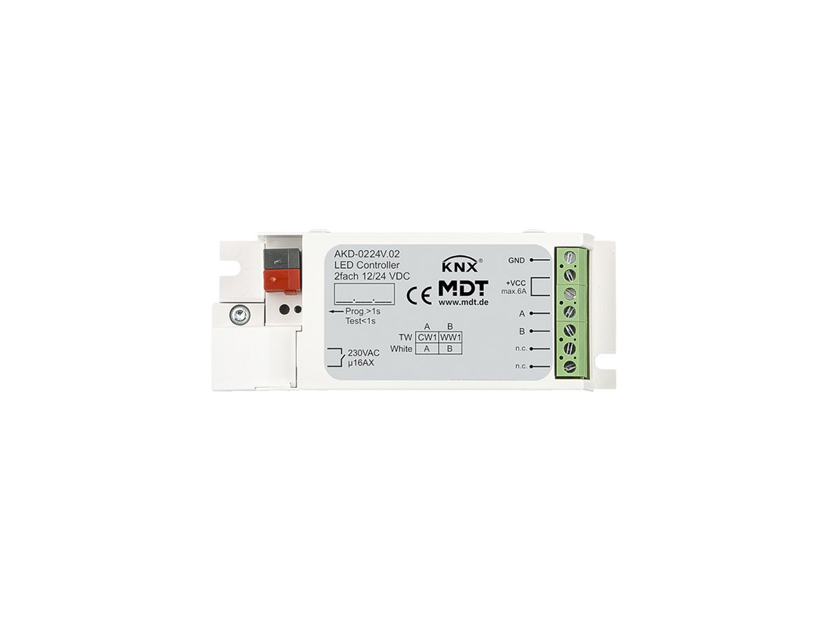 LED-Betriebsgerät KNX MDT AKD-0224V.02 2-Kan 72W 12…24V