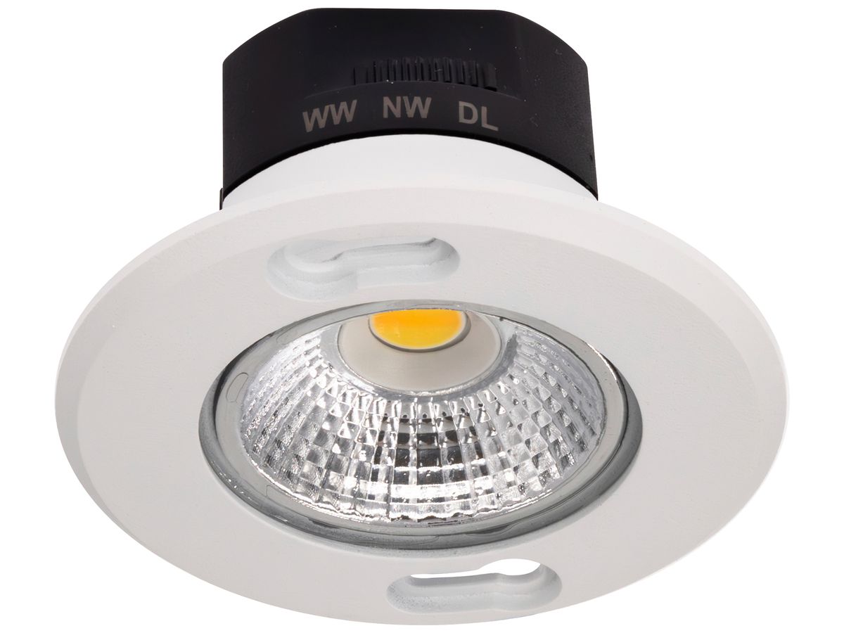 EB-Spot DOTLUX MULTISCREWcs 5W 430lm 3000…5700K IP44 MB DIM Ø50…68×43mm weiss