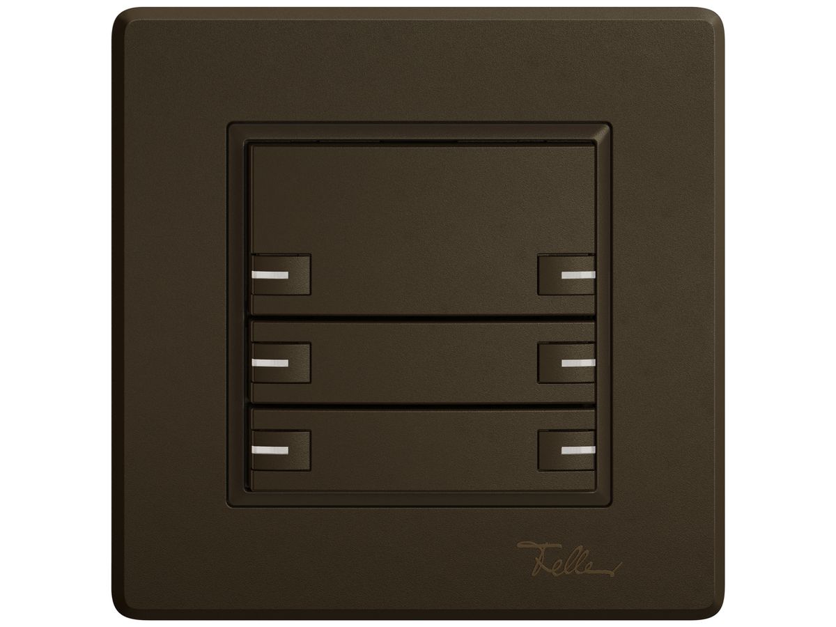 UP-KNX-Taster RGB EDIZIO.liv SNAPFIX® Temperaturfüh.RGB-LED 6×T 1-Tbed.br