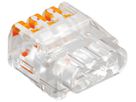 Verbindungsklemme Bettermann 3P 0.2…2.5mm² mit Betätigungshebeln transparent