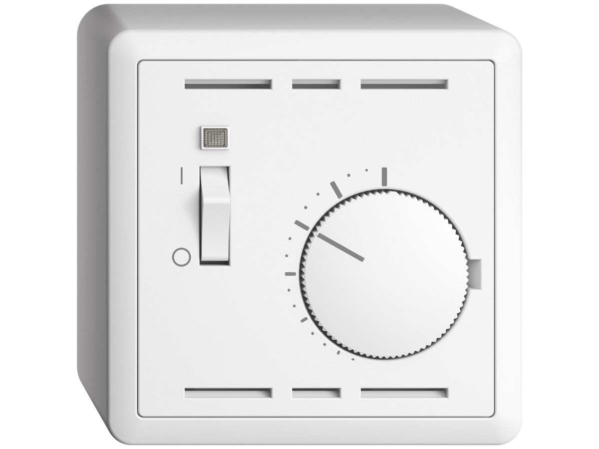 AP-Raumthermostat EDIZIOdue weiss mit Schalter