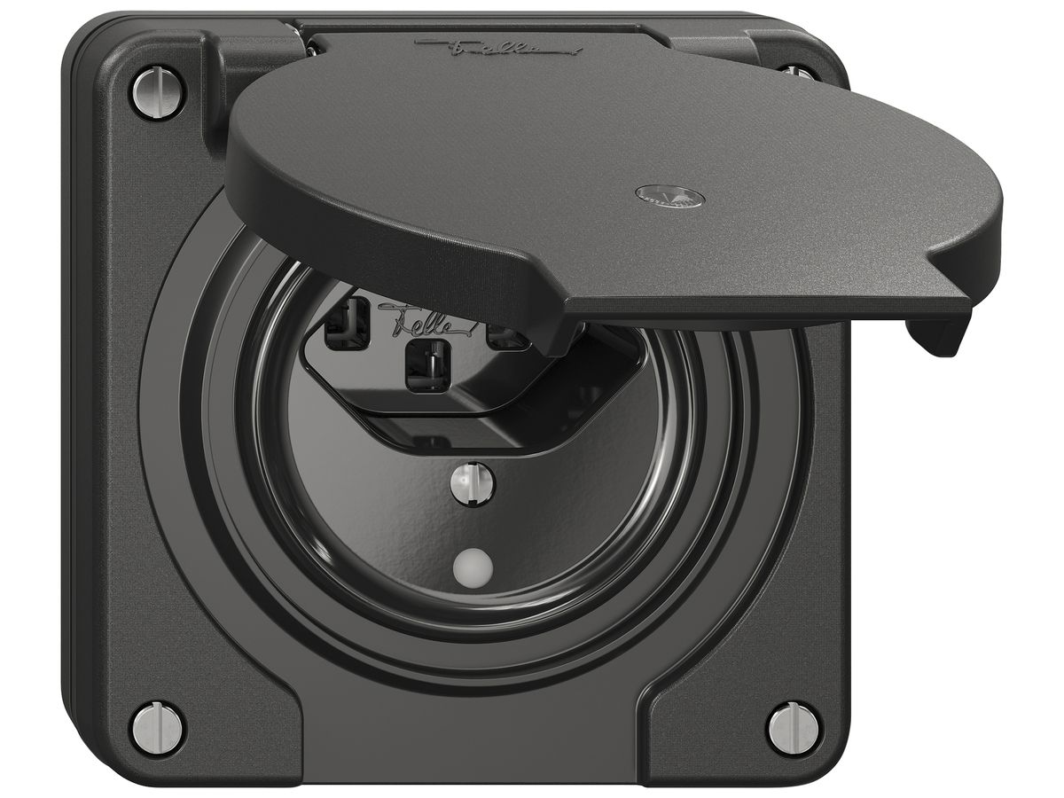 UP-Steckdose NEVO SNAPFIX® 1×T23 16A 250V beleuchtet 87×87×32mm IP21 sz