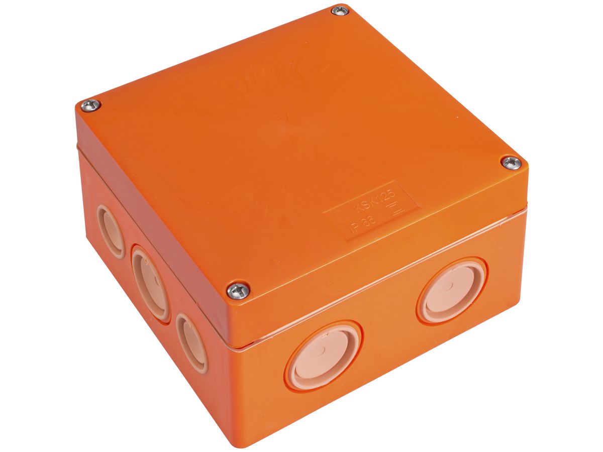 AP-Abzweigdose KSK E60 IP66 126×126×74mm 5×6mm² orange