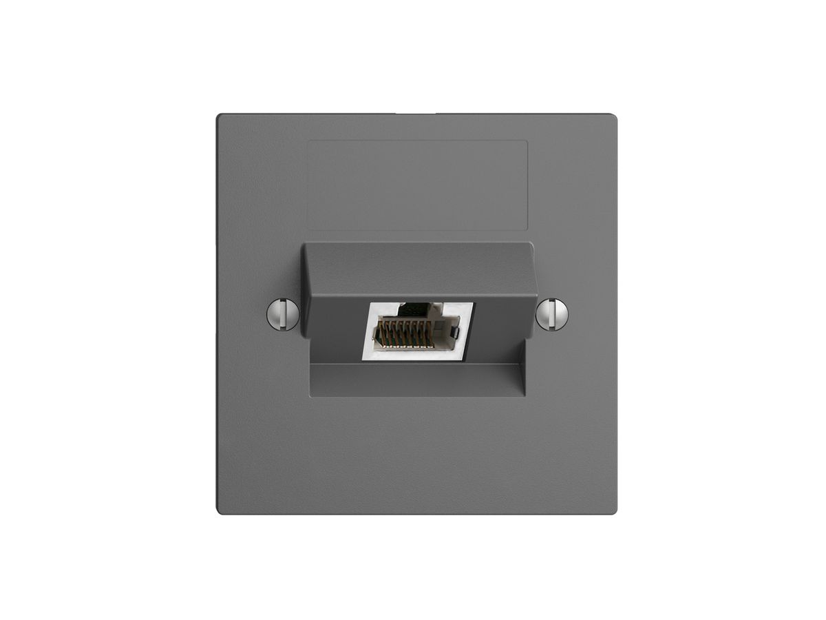 UP-Dose 1×RJ45/s 4P ITplus EDIZIOdue dunkelgrau