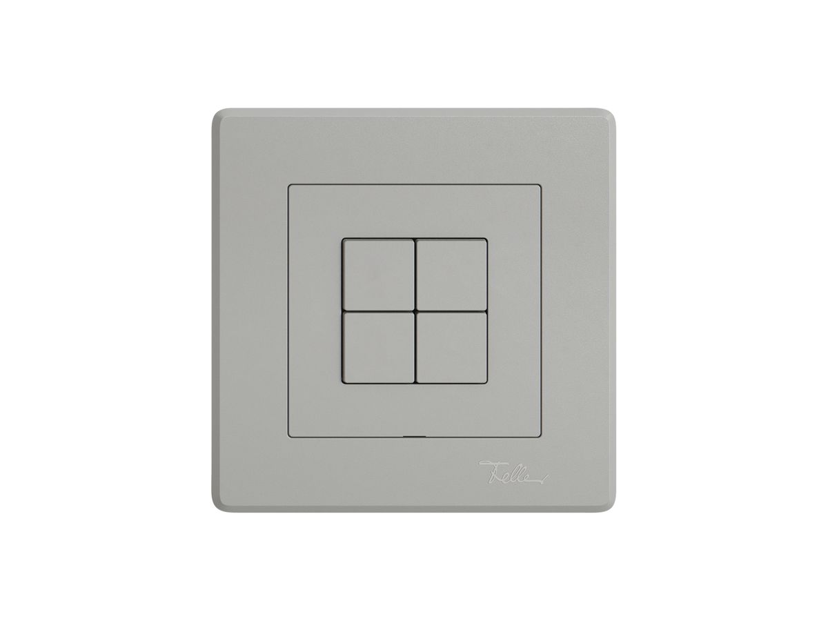 UP-Bedienaufsatz zu Druckschalter EDIZIO.liv Wiser SNAPFIX® 96×96×35mm hellgrau