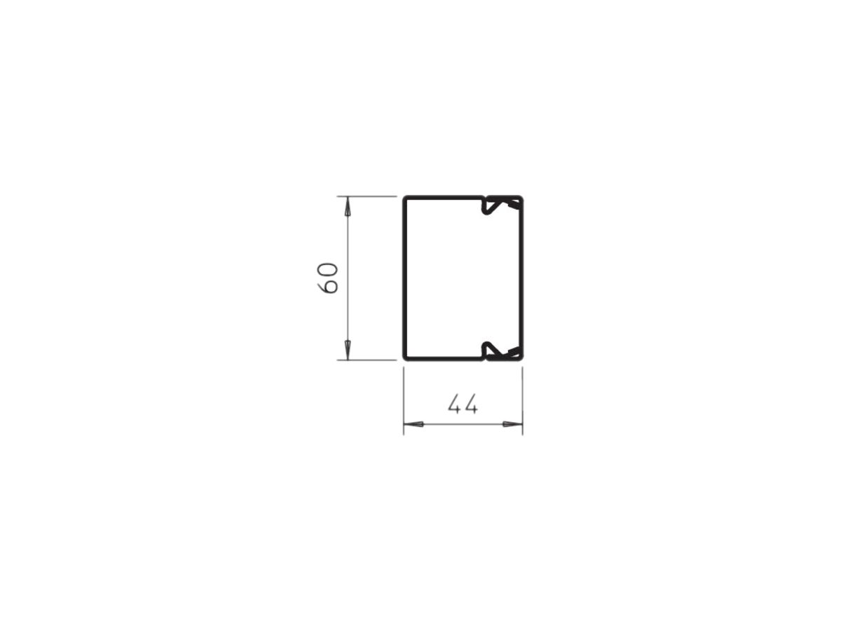 Installationskanal Bettermann LKM 40×60×2000mm verzinkt reinweiss