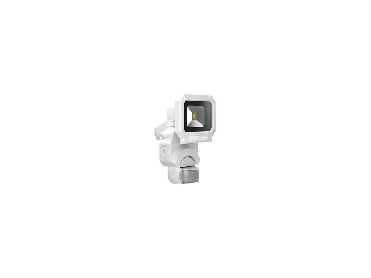 LED-Strahler ESYLUX AFL SUN, 10W 3000K 800lm 133×75×210mm IP65, weiss