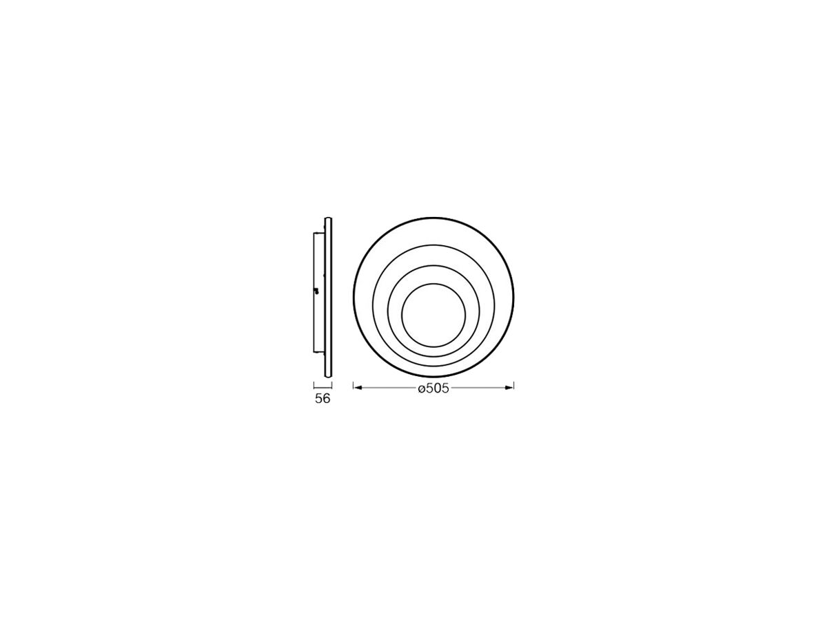 LED-Deckenleuchte LEDVANCE ORBIS SPIRAL Round 42W 2300lm 3000K Ø506mm weiss