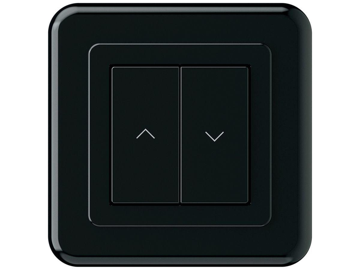 UP-KNX-Storentaster Hager BA basico C 2-fach 86×86mm schwarz