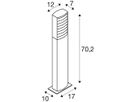 LED-Wegeleuchte SLV RASTERLYS 27W 750lm 827/830 IP65 702mm anthrazit