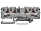 Durchgangs-Reihenklemme WAGO TOPJOB S 6mm² 41A 800V Push-in 4×1 TH35 grau