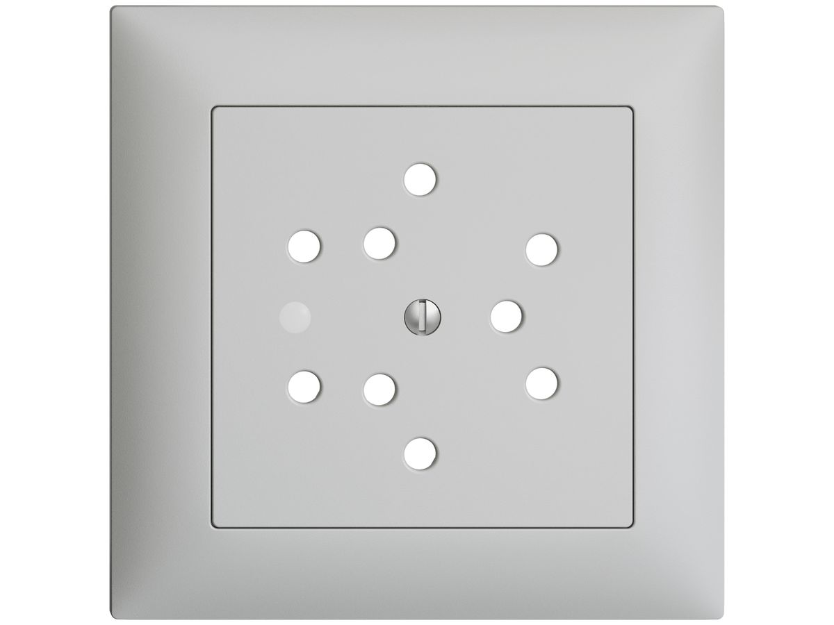 UP-Frontset EDIZIOdue hellgrau 88×88mm 3×T12 mit Linse