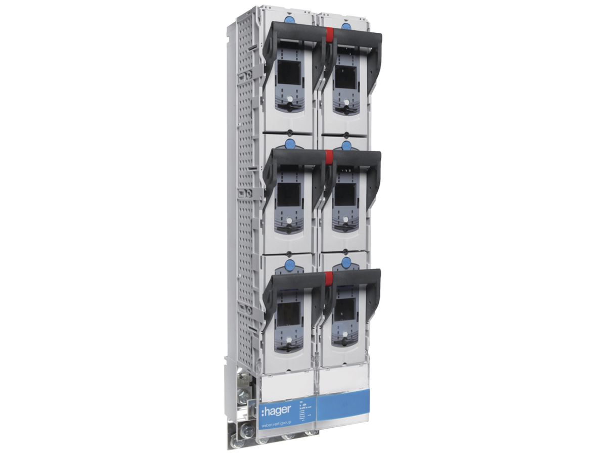 NH-Lastschaltleiste Hager LV NH2 3P 800A 690V 80kA Schraubanschluss