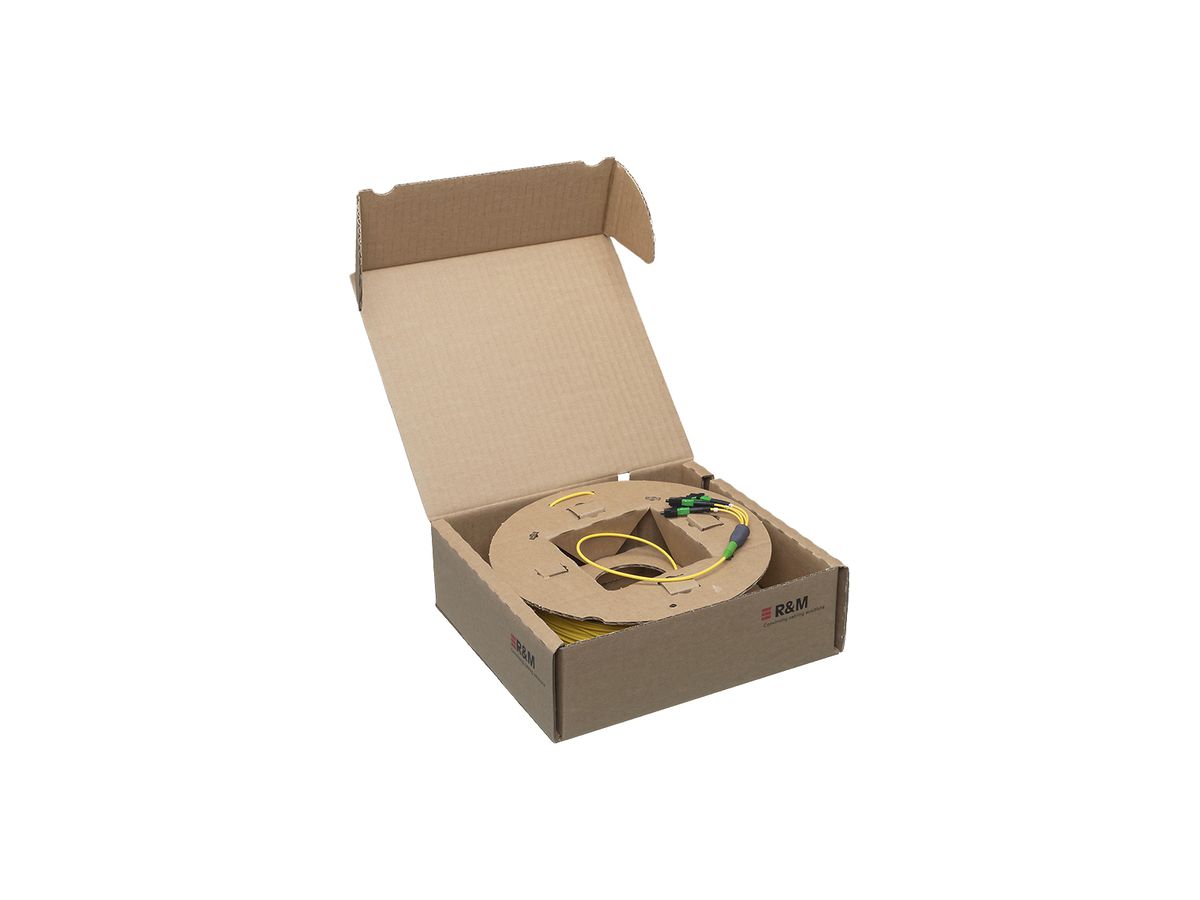 FTTH-Kabel R&Mfreenet 4×G.657.A LC-APC ↔ offen gelb 130m