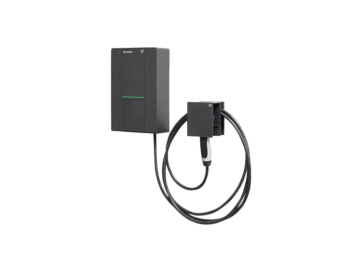 Wandladestation Scame LITE 22kW 32A 3L Mode 3 1×T2 5m IP55 IK08