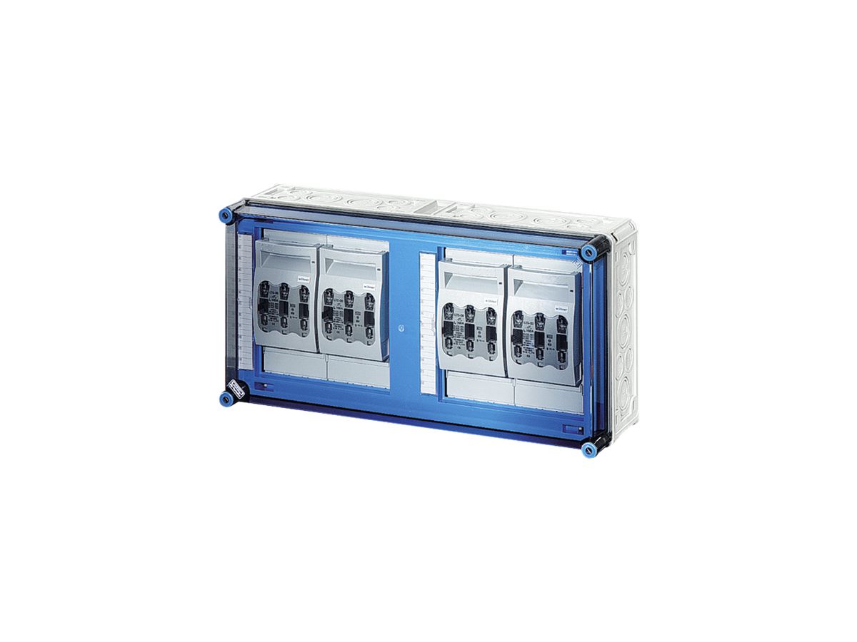NH-Gehäuse Hensel Mi 4×3×NH00, mit Sammelschiene, 250A, 5-polig