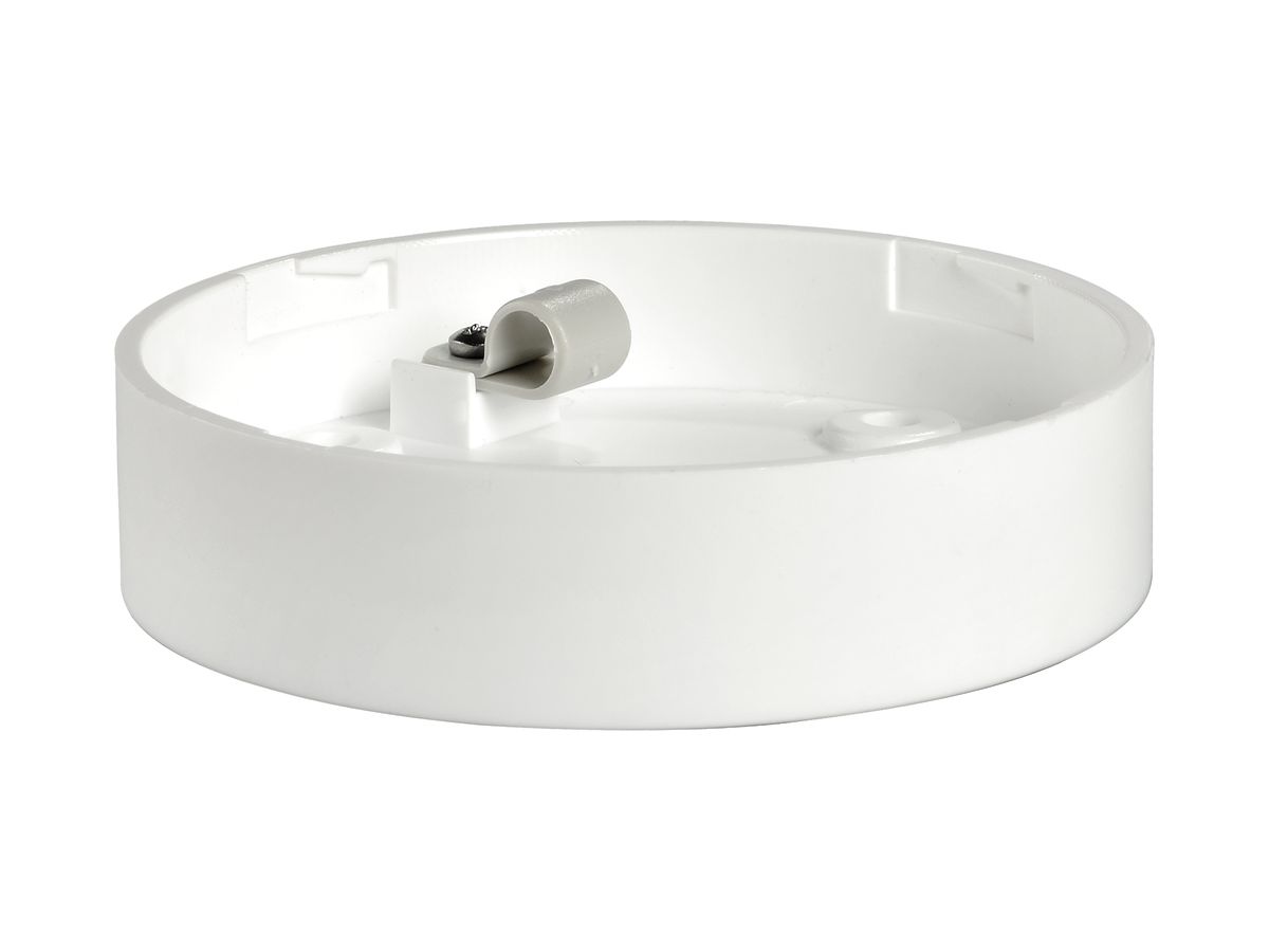 Sockel Hugentobler SHALLOW 1224 flach für XLF RGB/SIR-E LED S/M, weiss Ø92×21mm