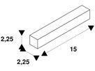 Montageklammern SLV GRAZIA 10 EDGE 22.5×150×22.5mm 4 Stück edelstahl