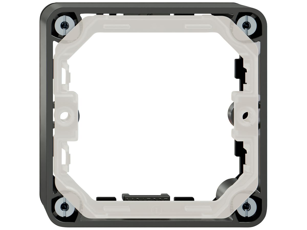 Aufsatzrahmen Feller NEVO SNAPFIX® 87×87×20mm schwarz