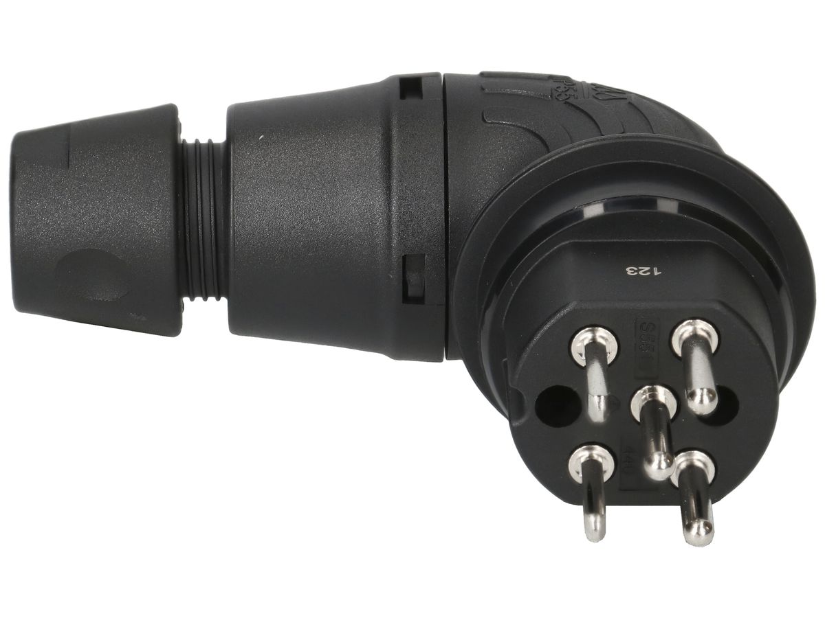 Stecker TH55 Typ 15 MH 90° IP55 10A 440V für Kabel Ø 6.5…14mm sz