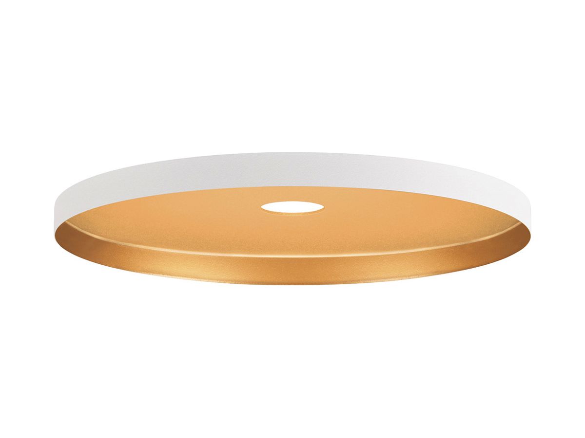 Leuchtenschirm SLV LALU PLATE Stahl Ø220×15mm weiss Gold unifarbig