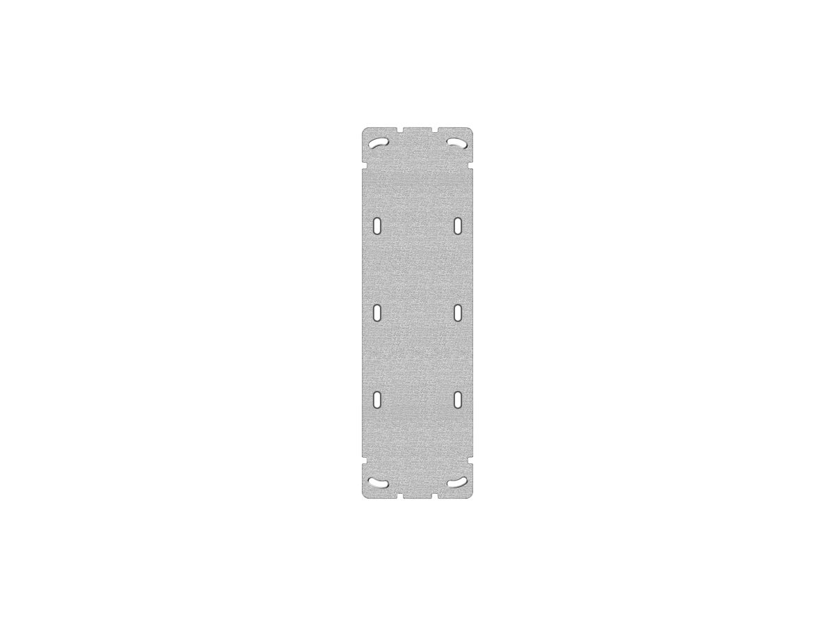 Befestigungsplatte I-I-I-I 77×257mm ohne Bohrung mit 10 Bef.löchern