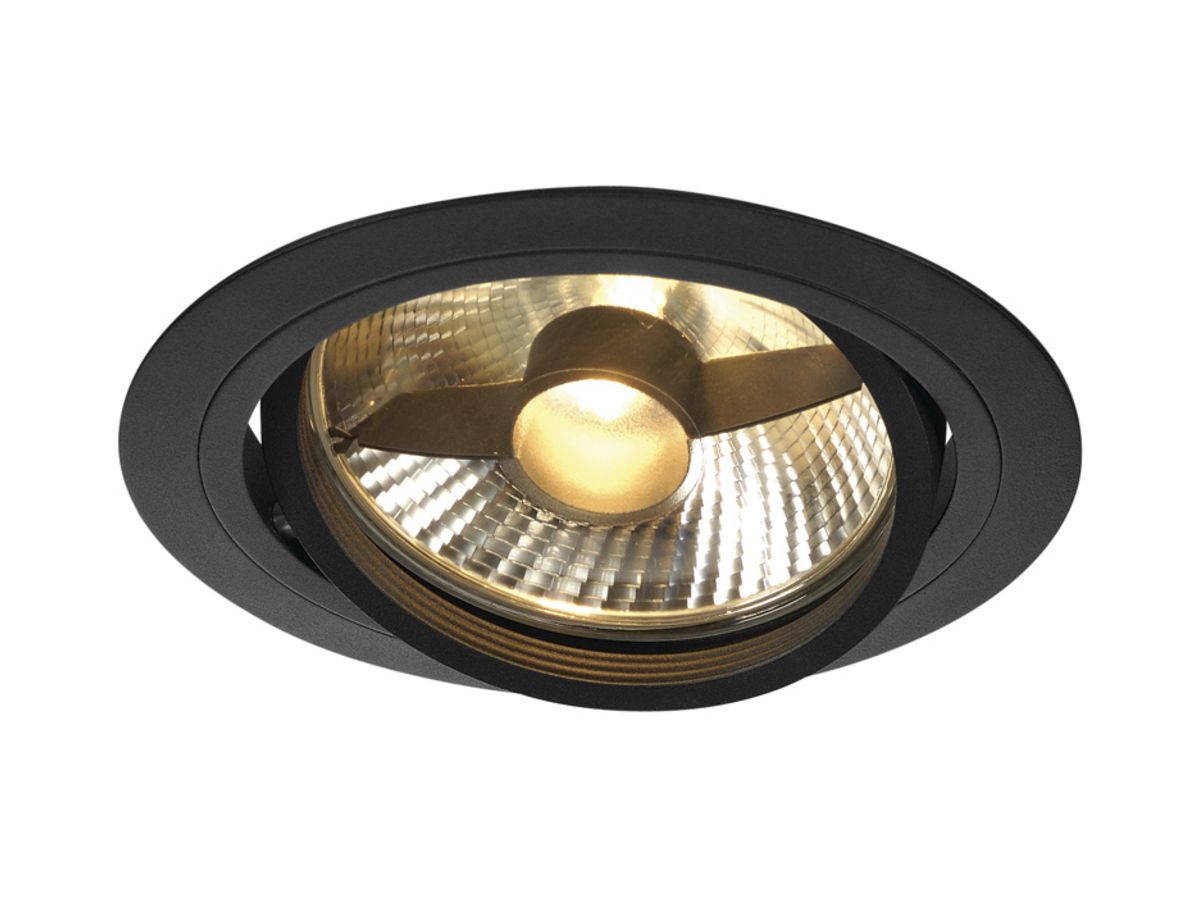 EB-Downlight SLV NEW TRIA, GU10 75W rund IP20 mattschwarz