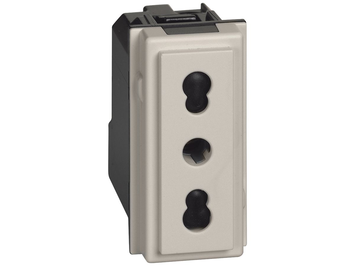 Steckdose Living Now italienischer Standard 1 Modul 16A sand