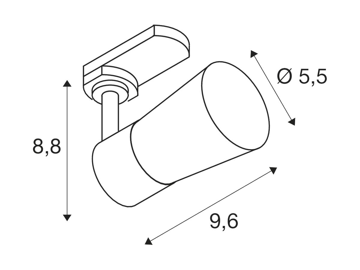 Spot SLV PURI 2.0 Cone GU10 1×6W DIM AD3PH Ø55mm weiss