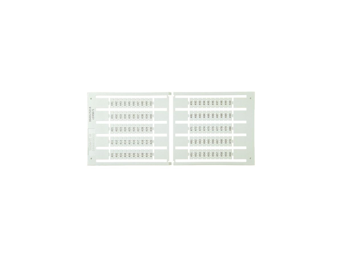 Bezeichnungsschildchen 5×9mm 100×+(positiv),5 Kart. zu 100