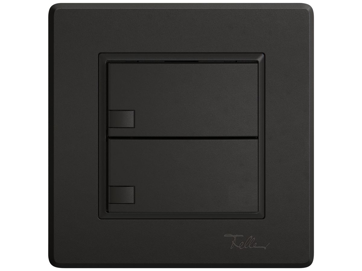UP-KNX-Taster RGB EDIZIO.liv SNAPFIX® Temperaturfüh.o.LED 2×Taste 1-Tbed.sz