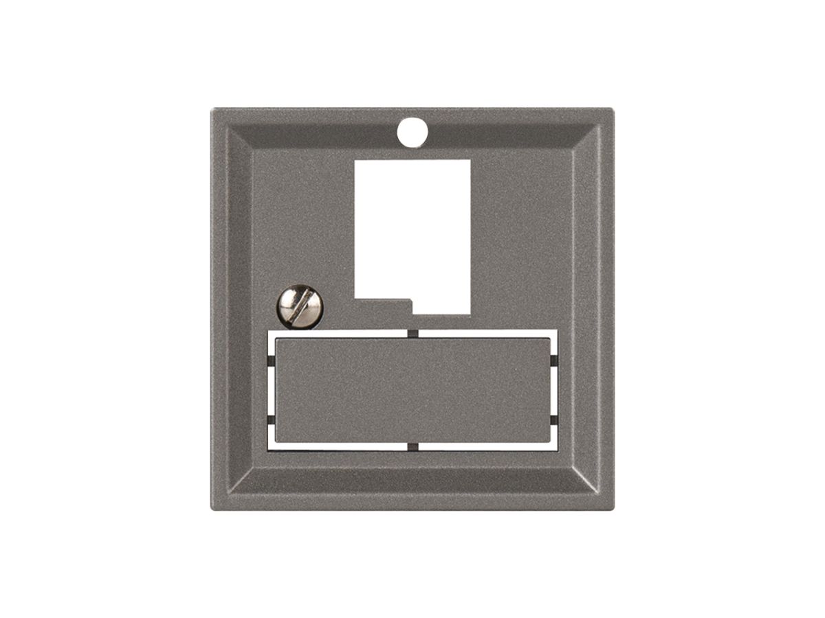 EB-Montageset MOS 1×TT83+ 2×RJ45 magnesium für R&M swissline 2M