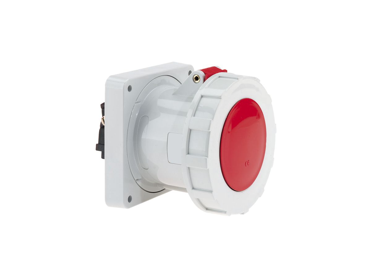 EB-Steckdose CEE Bals 4P 125A 400V 6h rot IP67 vernickelt SK ger.