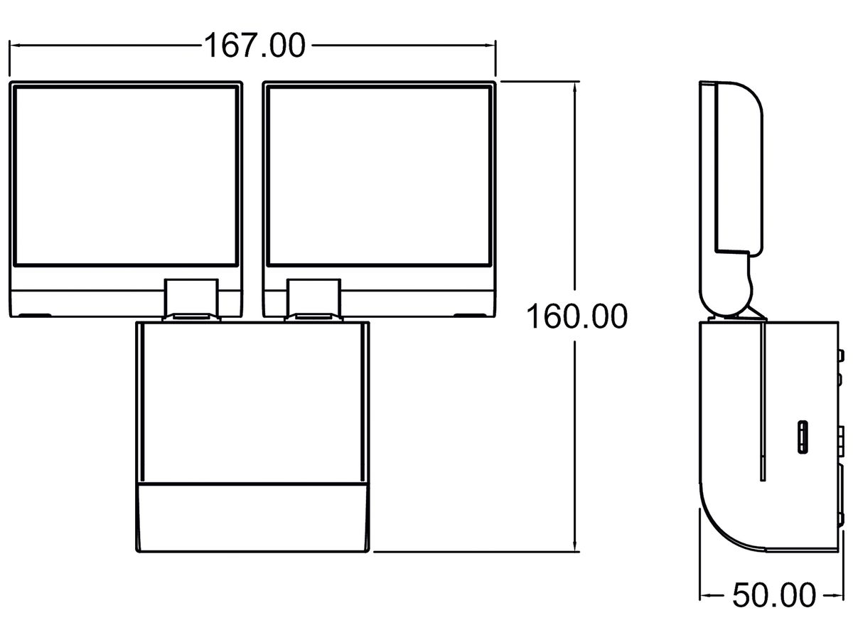 LED-Strahler theLeda S 17W 2×900lm 4000K weiss IP55