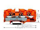 Durchgangsklemme WAGO TOPJOB-S 16mm² 3L orange Serie 2016