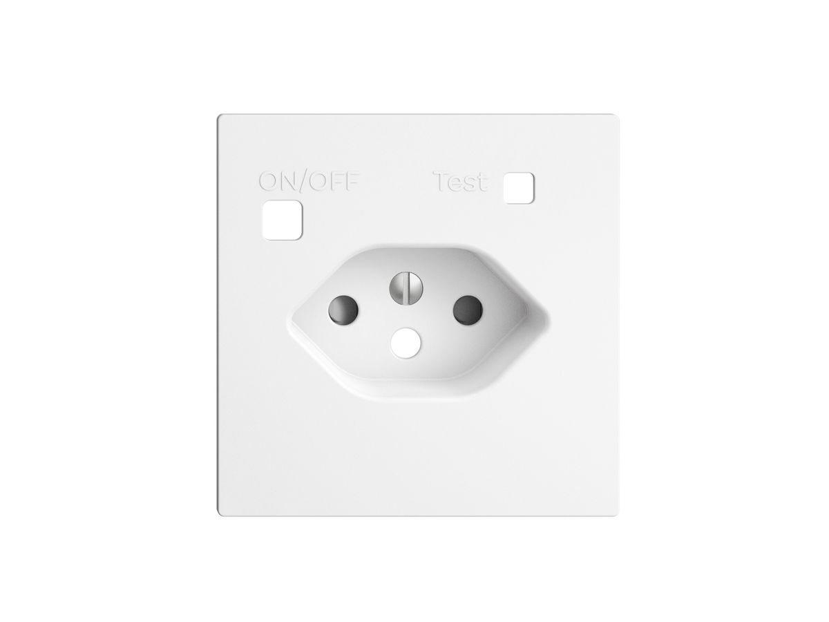 Frontset EDIZIOdue zu FI-Steckdose F, T13, shutter, weiss