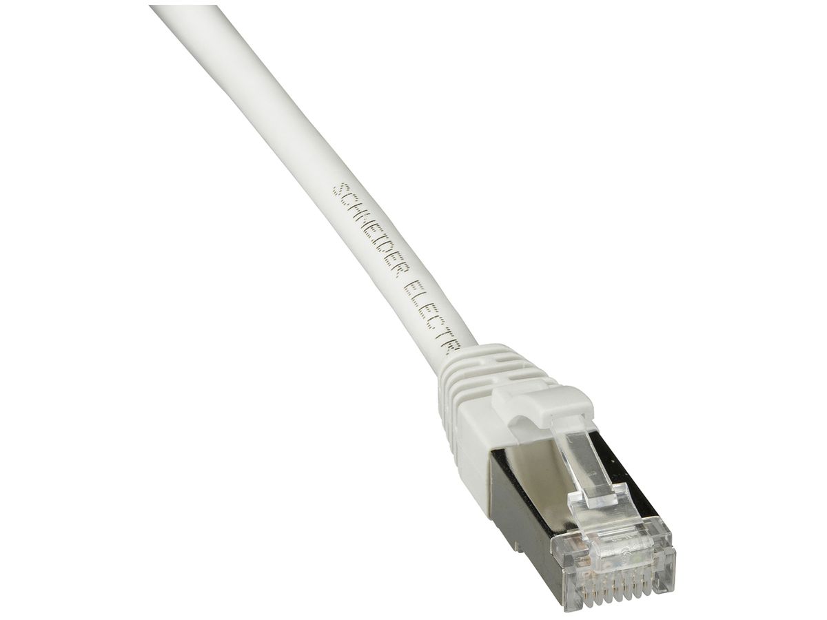 Patchkabel RJ45 Schneider Electric, Kat.6A S/FTP, AWG28, LSZH, weiss, 1m