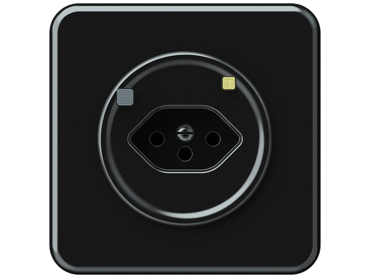 UP-Steckdose FI origin 1×Typ 13 30mA 10A 230V 92×92mm schwarz