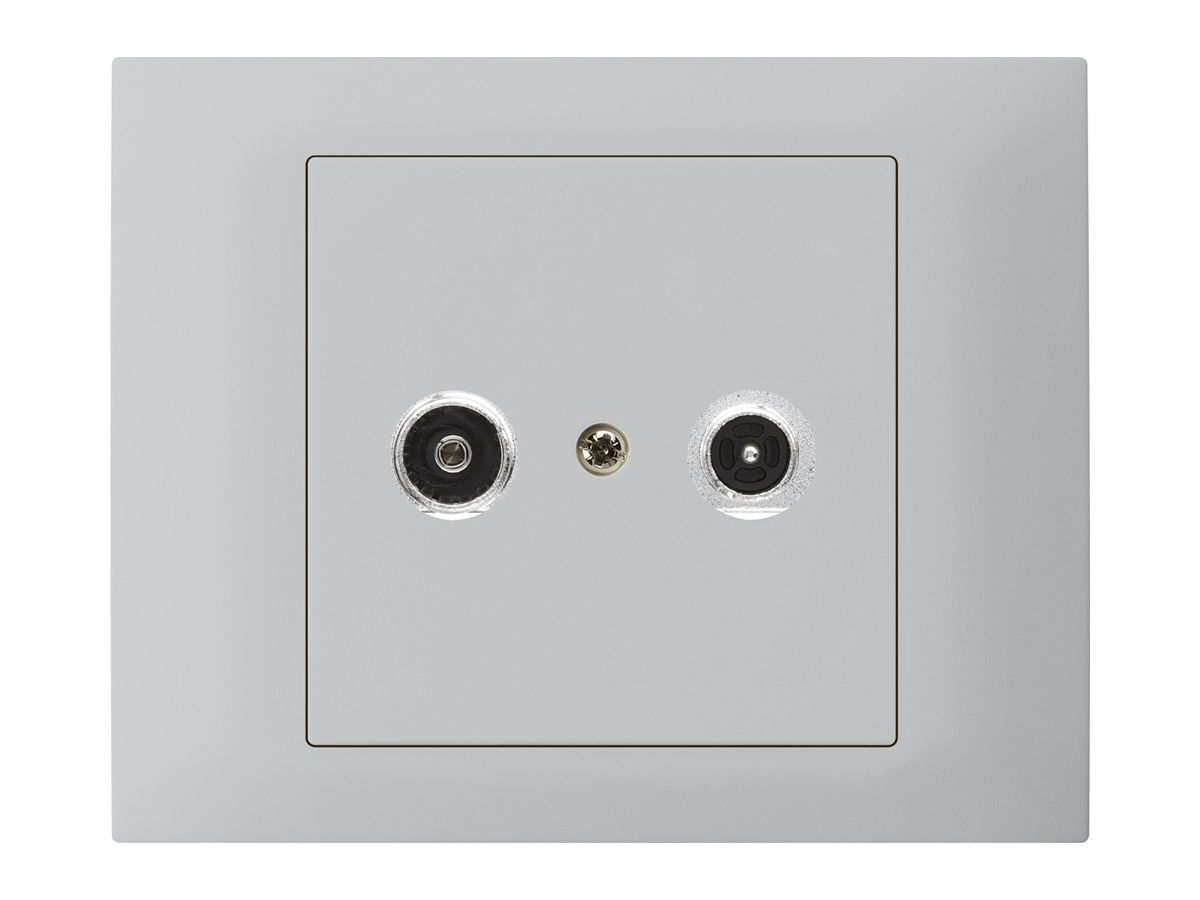 EB-Antennendose kallysto R-TV Bauart T mit EB-Dose G3 11dB 2GHz hellgrau