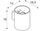 LED-Wandleuchte SLV RUSTY UP/DOWN WL 14W 525lm 3000/4000K IP65 rund rost