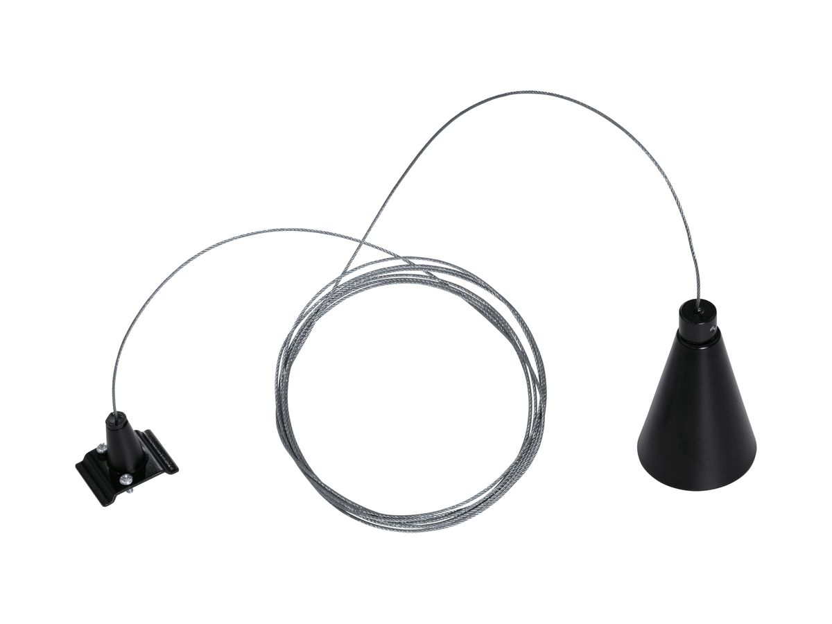 Seilabhängung EGLO für 3-Phasen-Stromschiene, 2.5m, schwarz