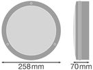 LED-Notleuchte SURFACE BULKHEAD 250 EM SENSOR 10W 800lm 830 3h IP65 sz