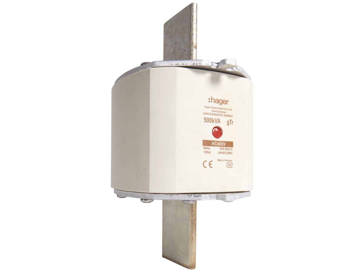 NH-Sicherung Hager DIN4 400VAC 722A 500kVA gTr Mittenkennmelder rostfrei