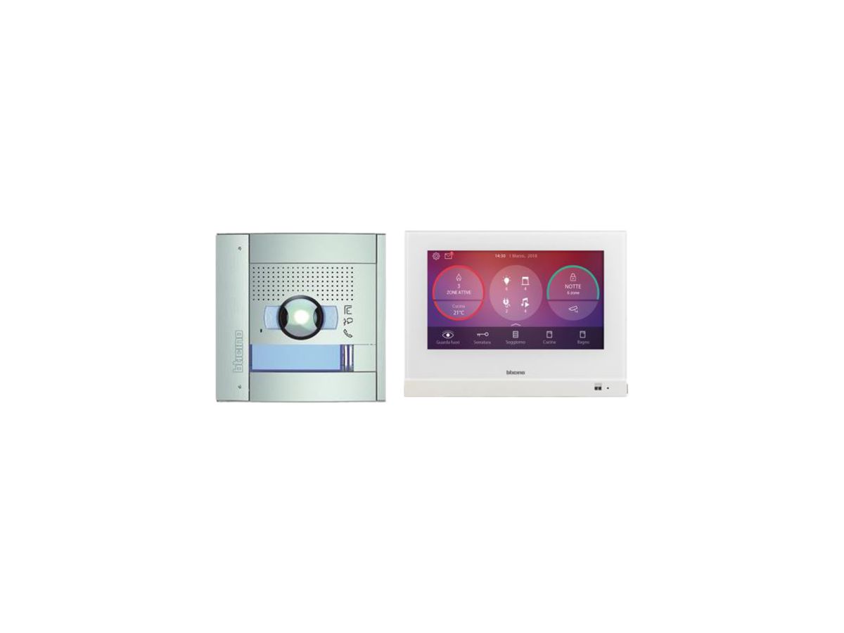 Video-Türsprechanlage Set MyHOME, Hometouch 7" und Sfera New Allmetal, weiss