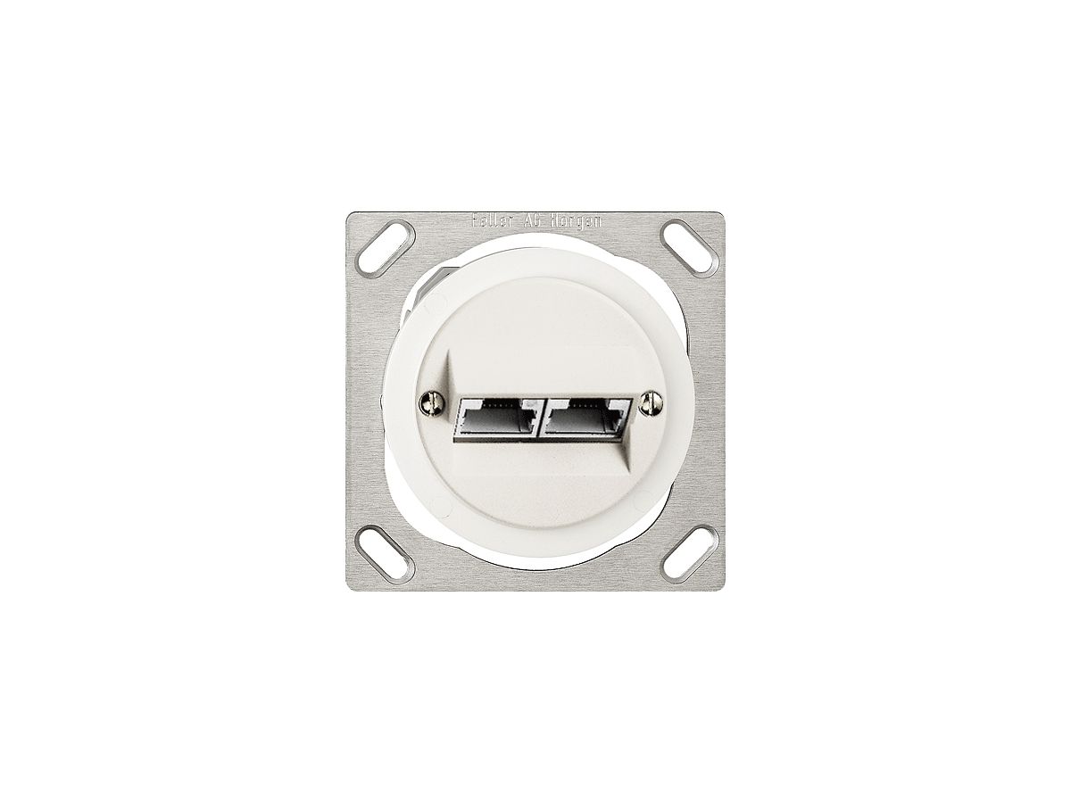 EB-Anschlussdose JK 43 2RJ45 getrennt, weiss
